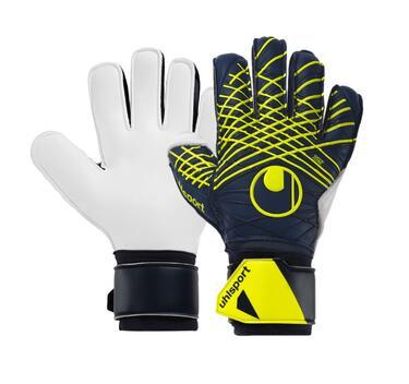 LUVAS UHLSPORT PREDICTION SOFT FLEX FRAME jnr (azul-marinho/branco/amarelo fluorescente)