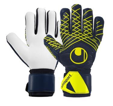 LUVAS UHLSPORT PREDICTION SUPERSOFT HN jnr (azul-marinho/branco/amarelo fluorescente)