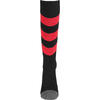 MEIAS UHLSPORT TEAM PRO ESSENTIAL STRIPE (preto/vermelho)