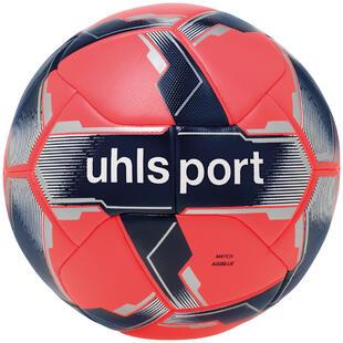 BOLA DE FUTEBOL UHLSPORT MATCH ADDGLUE (vermelho flou/azul marinho/prata)