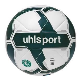 BOLA FUTEBOL UHLSPORT ATTACK ADDGLUE for the planet - TAM. 4 (verde escuro/prata)