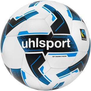 BOLA FUTEBOL UHLSPORT FAIRTRADE  TOP TRAINING SYNERGY - TAM.4 (branco/negro/azul)