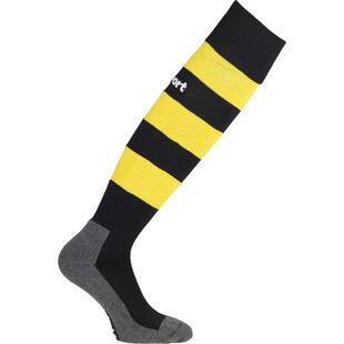 MEIAS UHLSPORT TEAM PRO ESSENTIAL STRIPE (preto/amarelo)